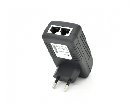 POE инжектор RITAR RT-PIN-12/12EU, 12V 1A (12Вт) с портами Ethernet 10/100Мбит/с, EU PLUG