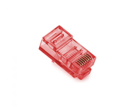 Коннектор Merlion RJ-45 8P8C UTP Cat-5 (100 шт/уп.) Q100 Red