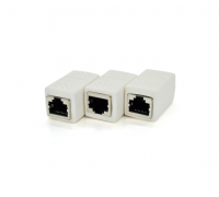 Соединитель RJ45 8P8C мама / мама RJ45 для соединения кабеля, экранированный, белый, Q50