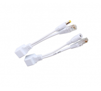 POE инжектор пассивный (пара) 802.3at (30Вт) с портами Ethernet 10/100Mbps, white, OEM Q50