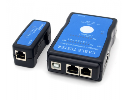 Кабельный тестер Merlion M726ATUSB, RJ-45+USB, батарейки в комплекте нет