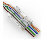 Коннектор Merlion RJ-45 8P8C UTP Cat-5 (50 шт/уп.) для сквозного подключения