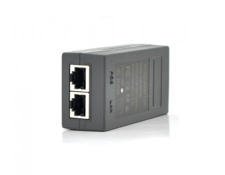 POE инжектор 48V 0.5A (24Вт) с портами Ethernet 10/100Мбит/с, без кабеля питания