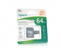 Карта памяти Apacer microSDHC Class 10 UHS-I, 64GB