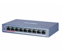 8 портовый POE коммутатор Hikvision DS-3E0109P-E/M(B) 8xRJ45 (100M) PoE + 1x RJ45 (100M)