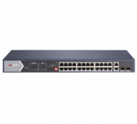 24-портовый неуправляемый Hi-PoE коммутатор Hikvision DS-3E0528HP-E, 20×1000 Мбит/с POE+ (4 Hi-PoE) + 2×1000 Мбит/с SFP