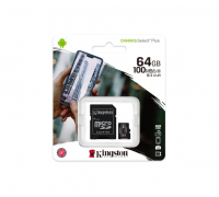 Карта памяти Kingston Canvas microSDHC Class 10 UHS-I, 64GB