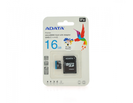 Карта памяти A-DATA microSDHC Class 10 UHS-I, 16GB