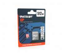 Карта памяти Patriot LX microSDHC Class 10UHS-I U3, V30 (R-100MB/s, W-80MB/s), 512GB