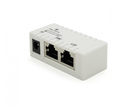 POE инжектор IEEE 802.3af PoE с портом Ethernet 10/100 Мбит/с, White