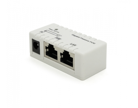 POE инжектор IEEE 802.3af PoE с портом Ethernet 10/100/1000 Мбит/с, White