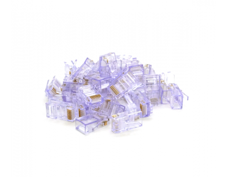 Коннектор Ritar RJ-45 8P8C UTP Cat-5 (100 шт/уп.) Q100 Transparent purple