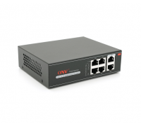 4х портовый PoE Full Gigabit коммутатор ONV-H3064P, 4xPoe1000Мбит + 2х1000 Мбит, IEEE802.3af/at , общая мощность 65 Вт