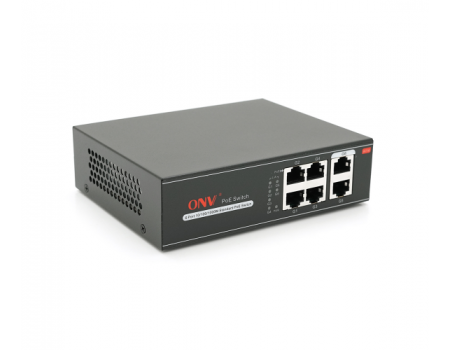 4х портовый PoE Full Gigabit коммутатор ONV-H3064P, 4xPoe1000Мбит + 2х1000 Мбит, IEEE802.3af/at , общая мощность 65 Вт