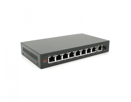 8ми портовый PoE Full Gigabit коммутатор ONV-POE33108PFG, 8xPoe1000Мбит + 1х1000 Мбит + 1хSFP 1000Мбит, до 250м, IEEE802.3af/at, мощност 110Вт