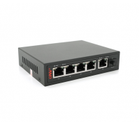 4х портовый PoE Full Gigabit коммутатор ONV-POE33064PFG, 4xPoe1000Мбит + 2х1000 Мбит + 1хSFP 1000Мбіт,до 250м, IEEE802.3af/at, мощност 65Вт