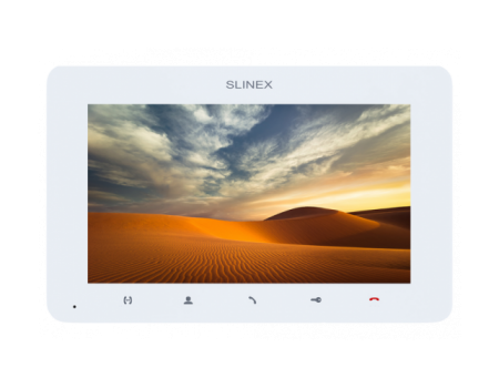 AHD видеодомофон Slinex SM-07MHD (white), 7” TFT экран, запись по движению, слот microSD, 193×123×18 мм