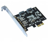 Контроллер PCI-E=>SATA 3.0, ASM1061, 6Gb/s, 2 порта внутренних, BOX