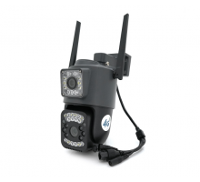 2+2Мп 4G видеокамера с двумя объективами уличная SD/карта YOSO YO-IPC41D4MP50 PTZ 2.8mm V380