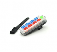 Задний стоп для велосипеда QX-W08B, 5 режимов, встроенный аккум, кабель USB, Red/Blue, Box
