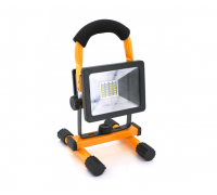 Фонарь-прожектор W901, 20 LED, 30W, питание от 3*1860, угол поворота 135°, USB кабель, корпус прочный пластик, Box