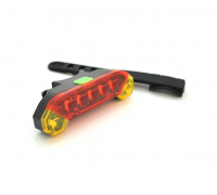 Задний стоп для велосипеда QX-W03, 4 режима, встроенный аккум, кабель USB, Red, Box