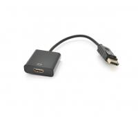 Конвертер Display Port (папа) на HDMI(мама) 30cm, Black, 1080p, Пакет