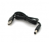 Кабель для роутера 5.5/2.1mm(M)=> USB2.0 (Out:5V), 0.7м, Black, OEM