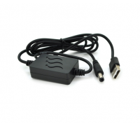 Кабель для роутера 5.5/2.1mm(M)=> USB2.0 (Input: 5V/Out:12V 1А), 1м, Black, OEM