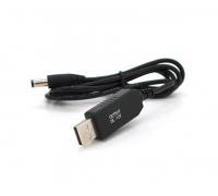 Кабель для роутера 5.5/2.5mm(M)=> USB2.0 (Out:12V), 1м, Black, OEM