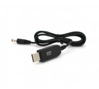 Кабель для роутера 5.5/2.5mm(M)=> USB2.0 (Out:9V), 1м, Black, OEM