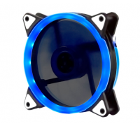Кулер корпусной 12025 DC sleeve fan 3pin + 4pin - 120*120*25мм, 12V, 1100об/мин, Blue, двухсторонний